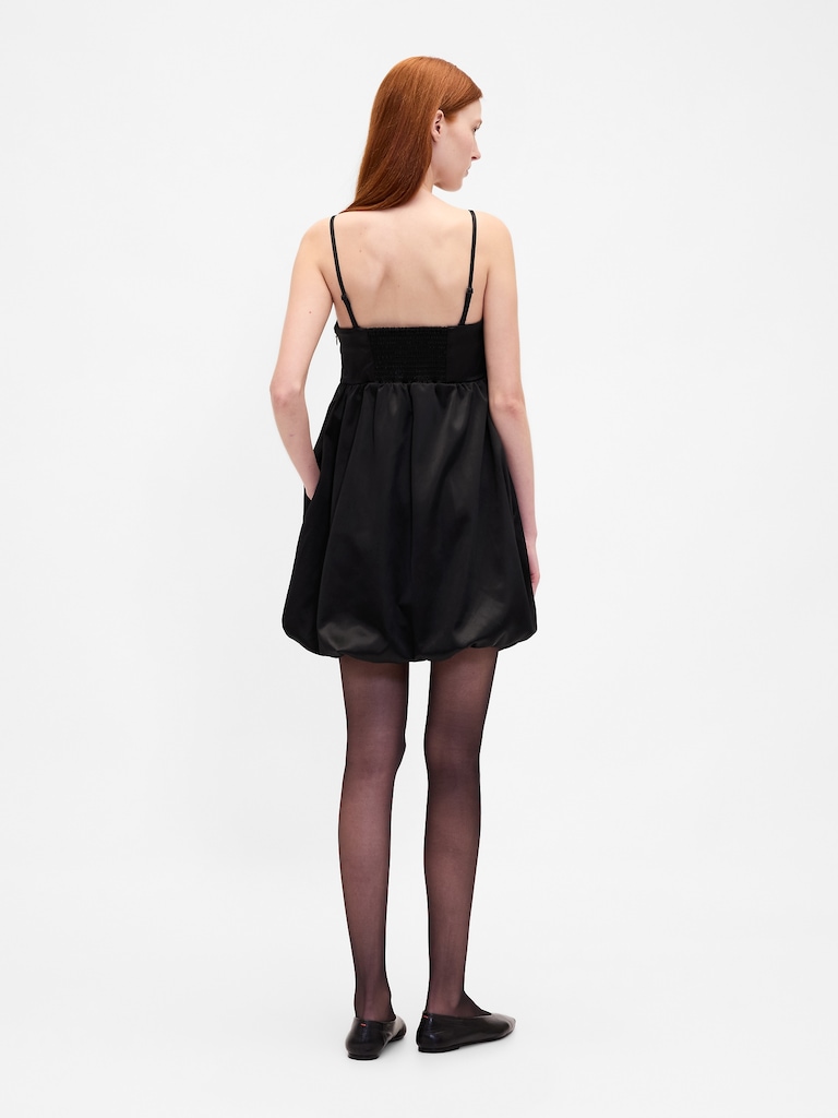 Poplin Bubble Mini Dress
