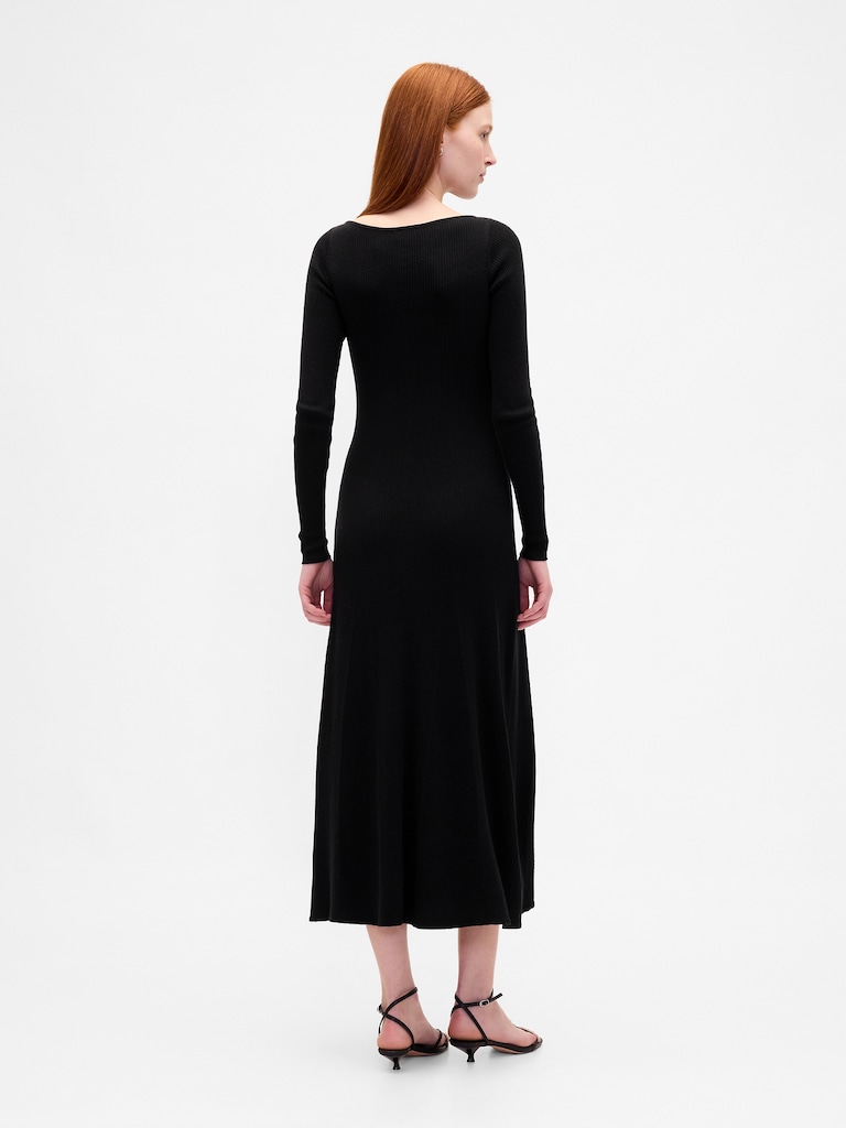 Lightweight CashSoft Rib Maxi Sweater Dress