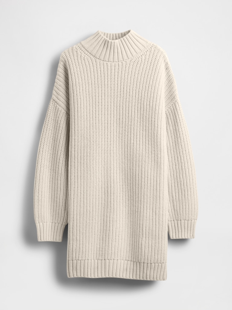 Oversized Turtleneck Mini Sweater Dress
