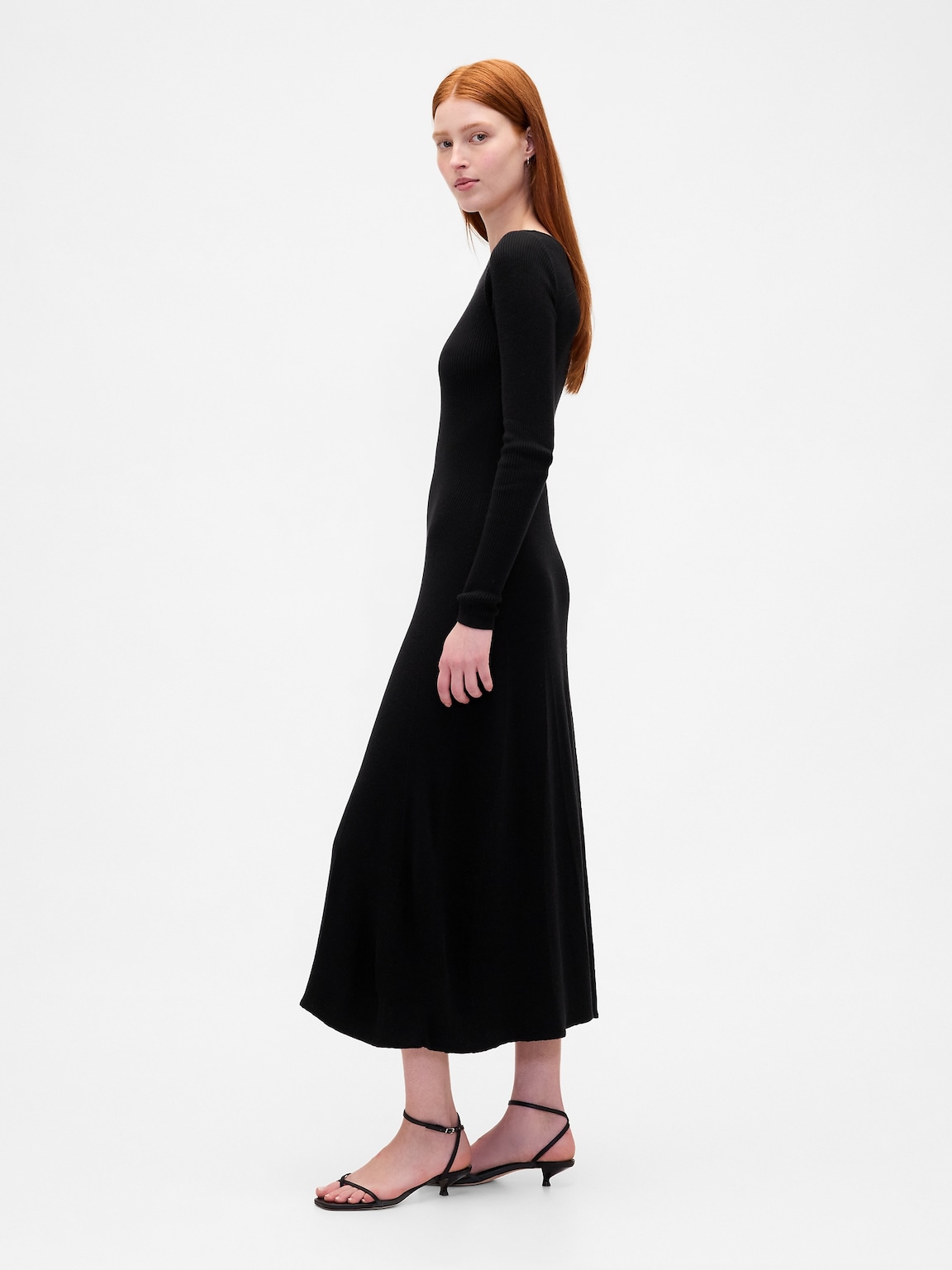 Lightweight CashSoft Rib Maxi Sweater Dress