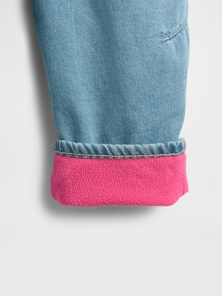 Baby & Toddler Cozy-Lined Barrel Jeans