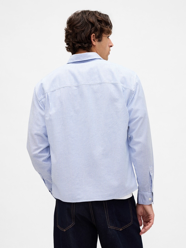 Relaxed Straight-Hem Oxford Shirt