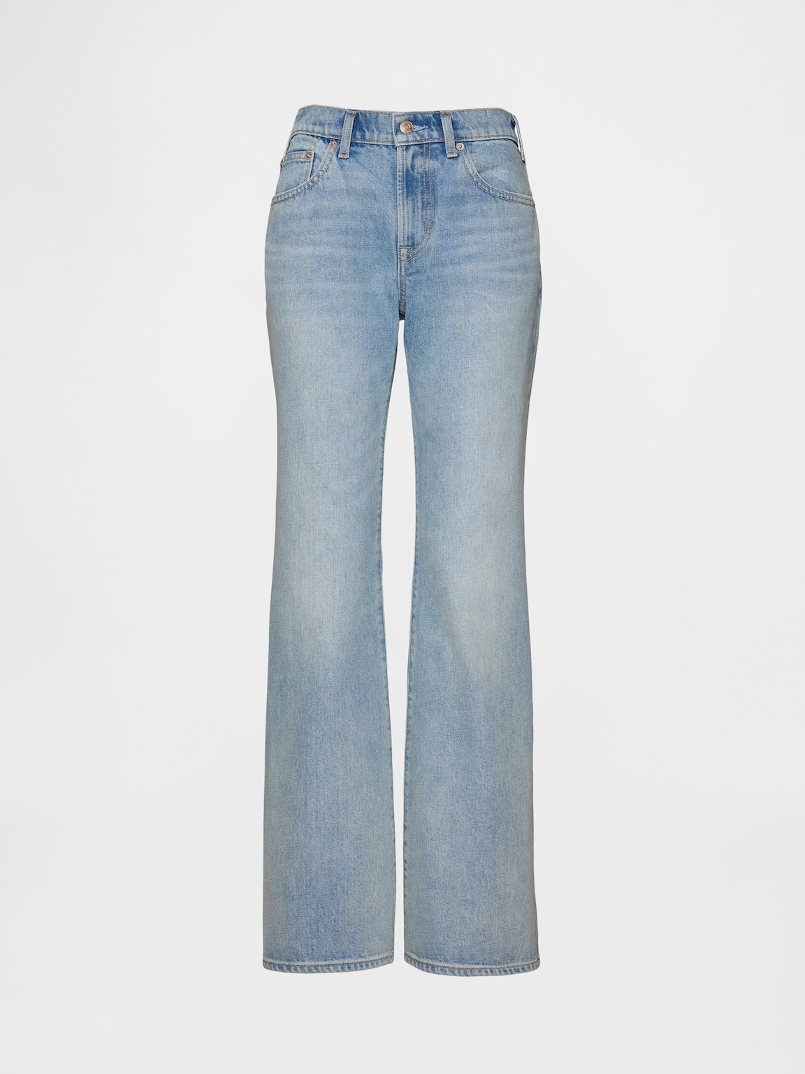 Mid Rise Relaxed Flare Jeans