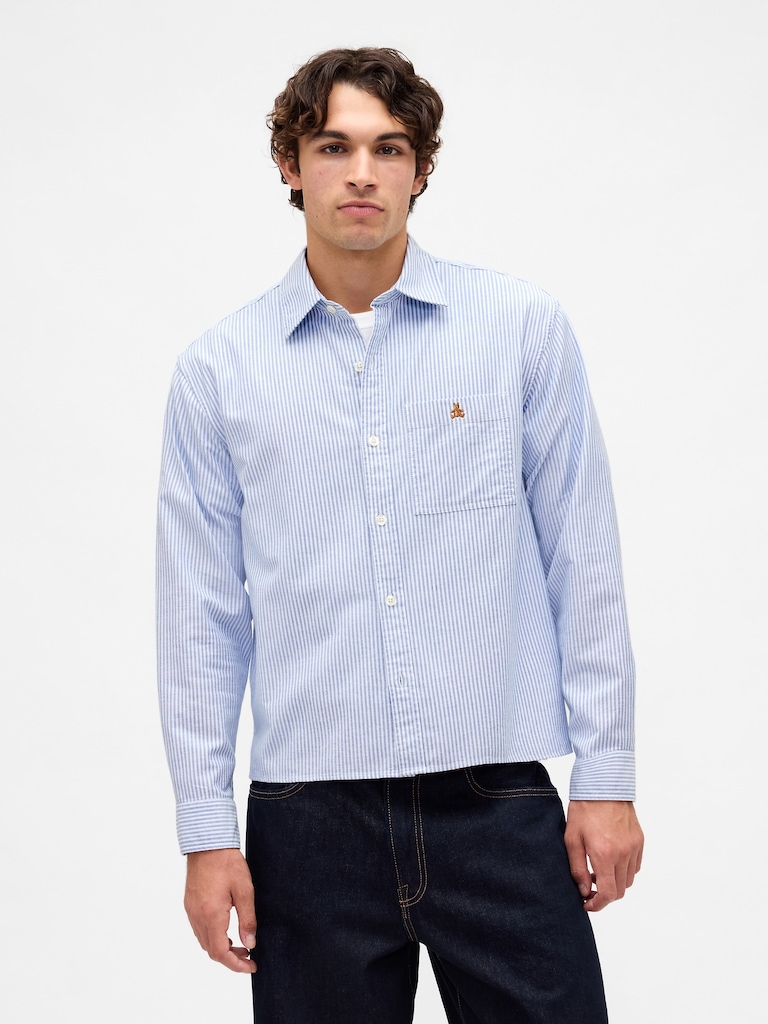 Relaxed Straight-Hem Oxford Shirt