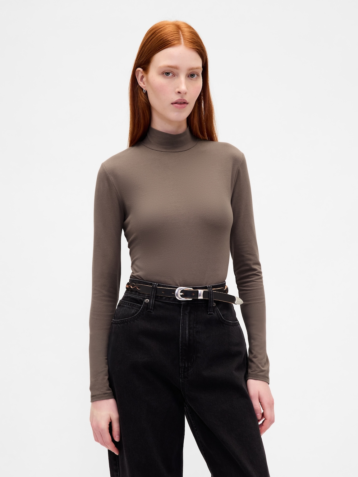 CloseKnit Jersey Mockneck T-Shirt