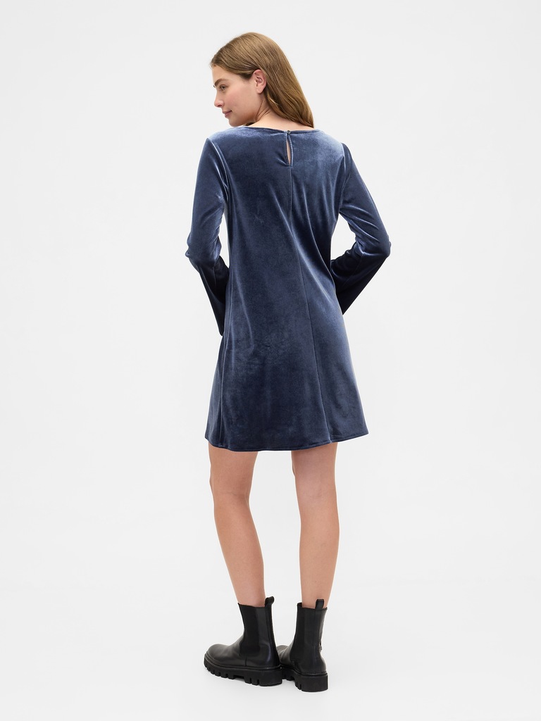 Satin Boatneck Mini Dress