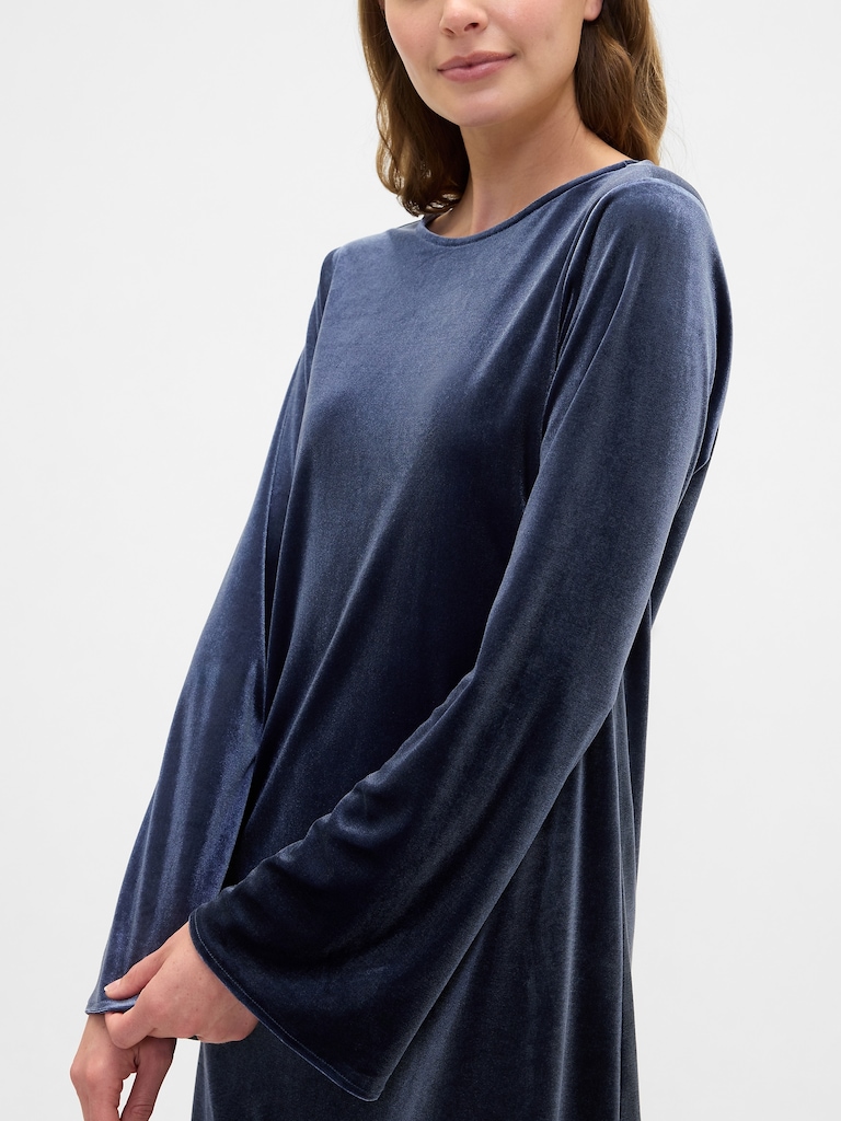 Satin Boatneck Mini Dress