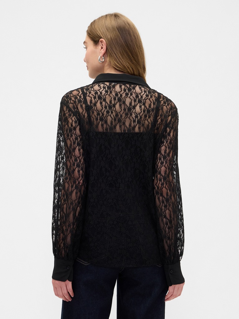 Relaxed Sheer Lace Shirt