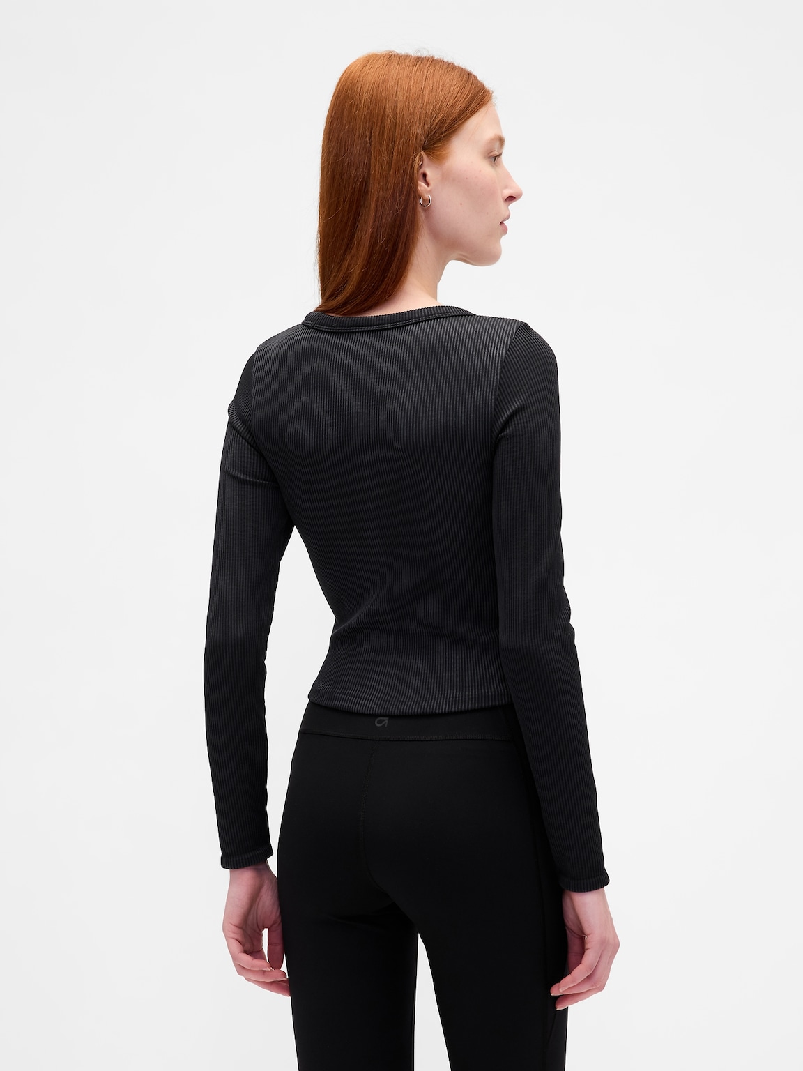 GapFit Seamless Rib Crop Top