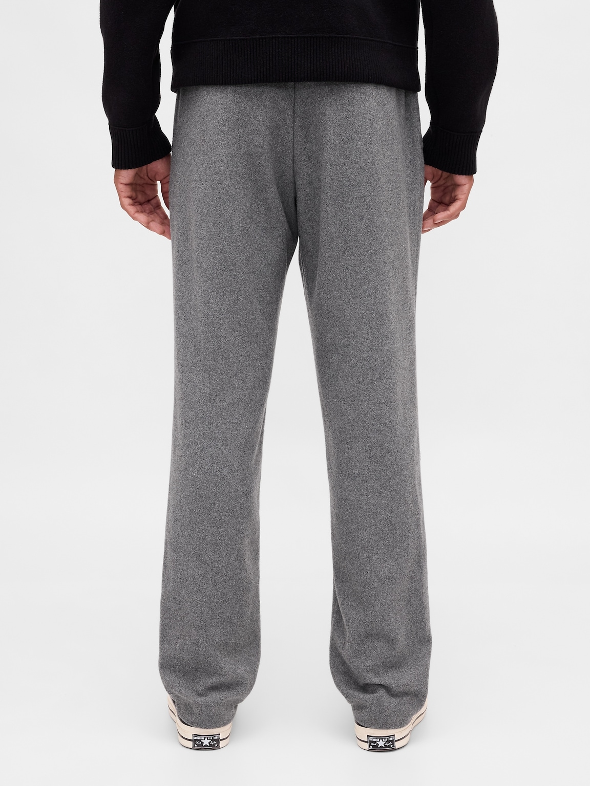 Wool-Blend Relaxed Straight Trousers