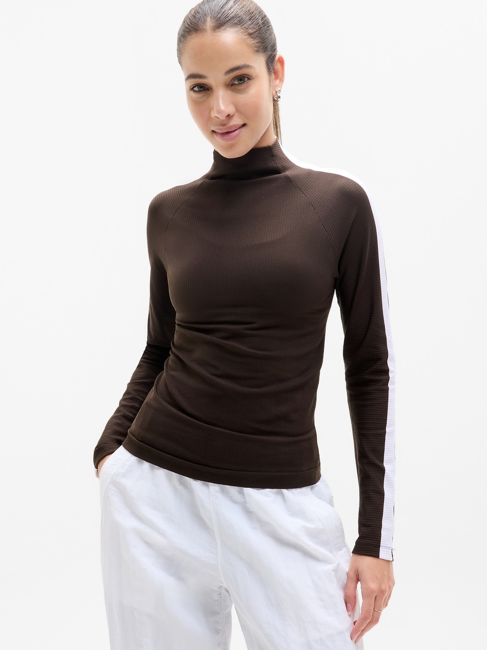 V-Neck Hardware One-Piece Swimsuit