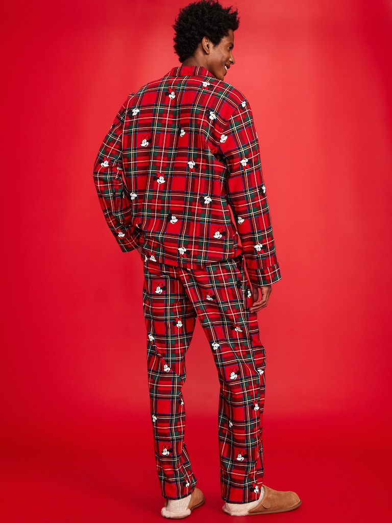 Old Navy x Disney Mickey Mouse & Friends Printed Flannel Pajama Set for Men