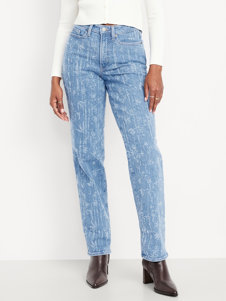 Curvy High-Waisted OG Loose Textured Jeans
