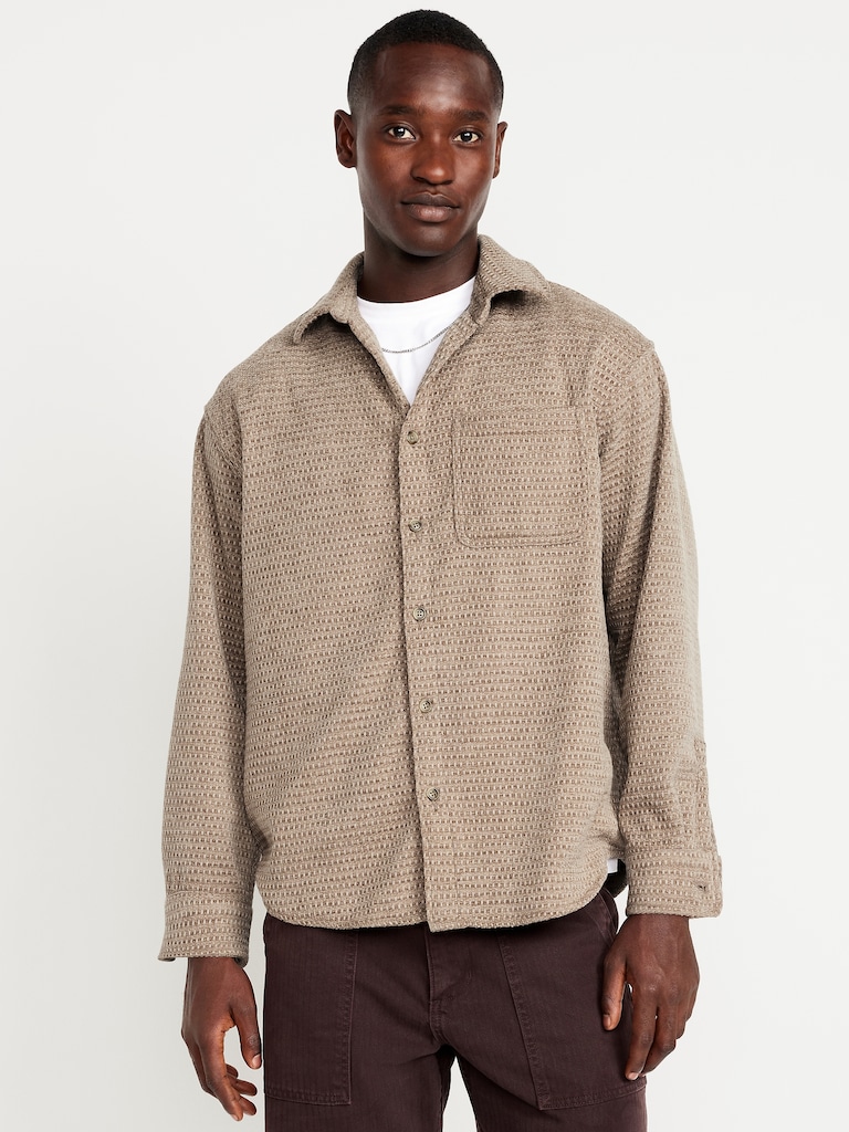 Oversized Button-Down Pocket Shirt