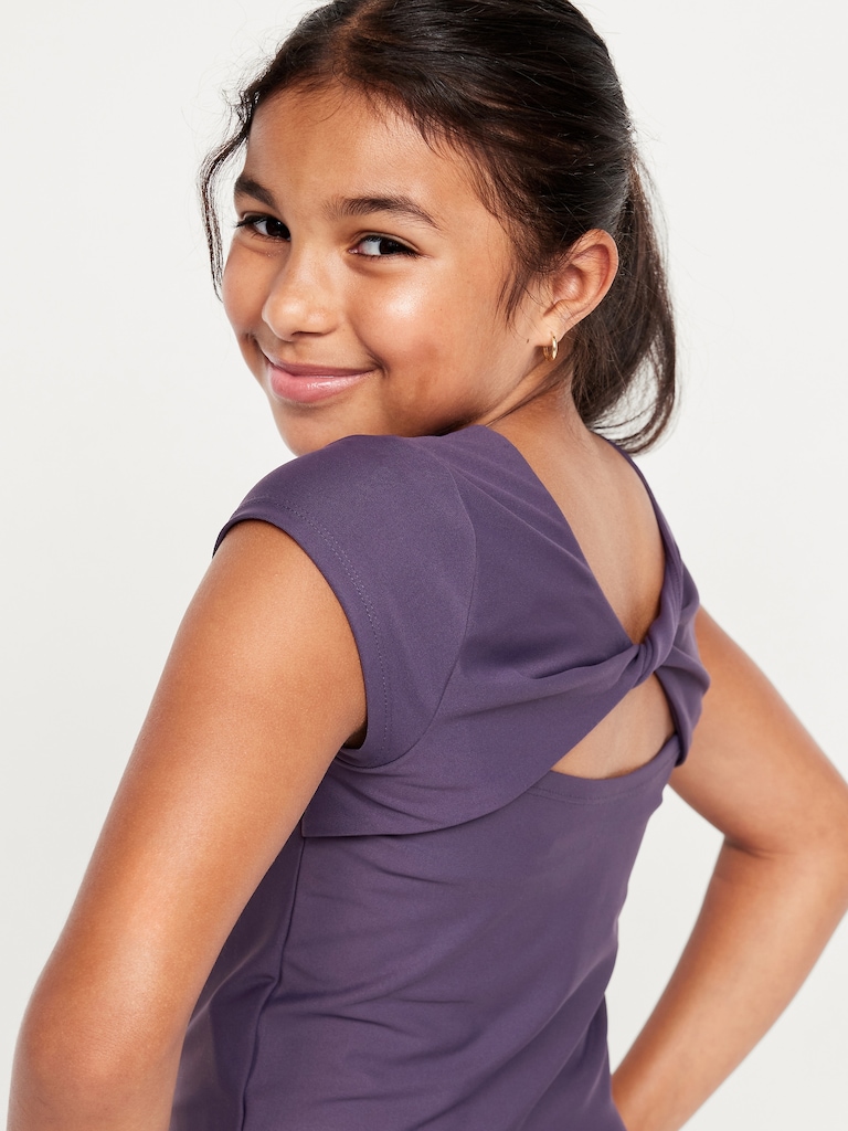 PowerSoft Fitted Twist Back Top for Girls