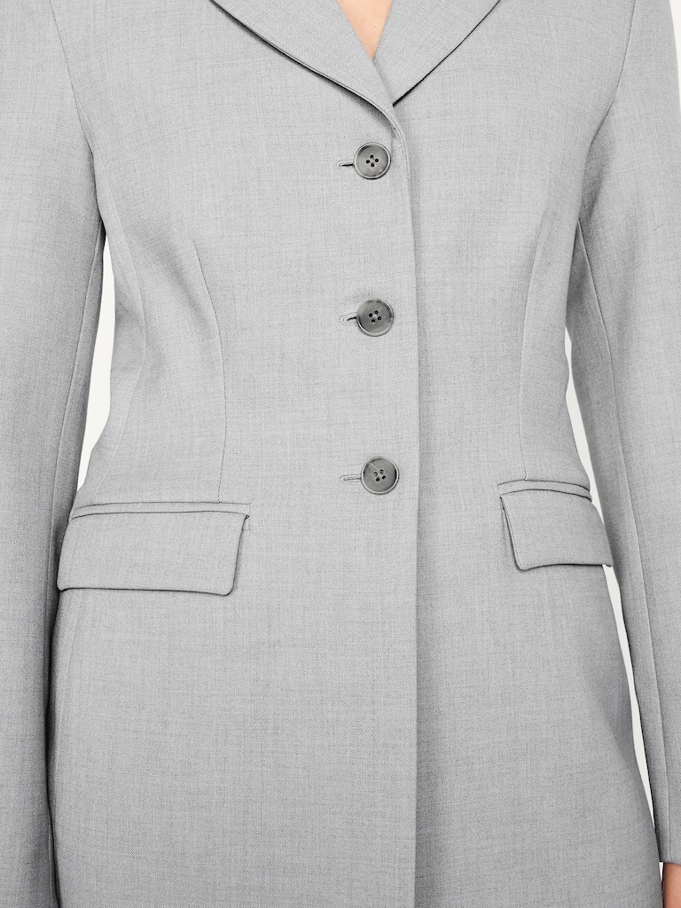 Fitted Button-Front Blazer