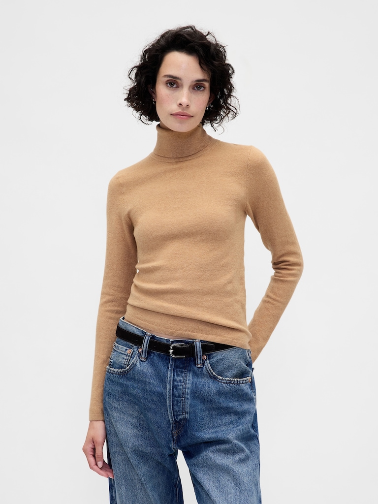 CashSoft Stretch Turtleneck Sweater