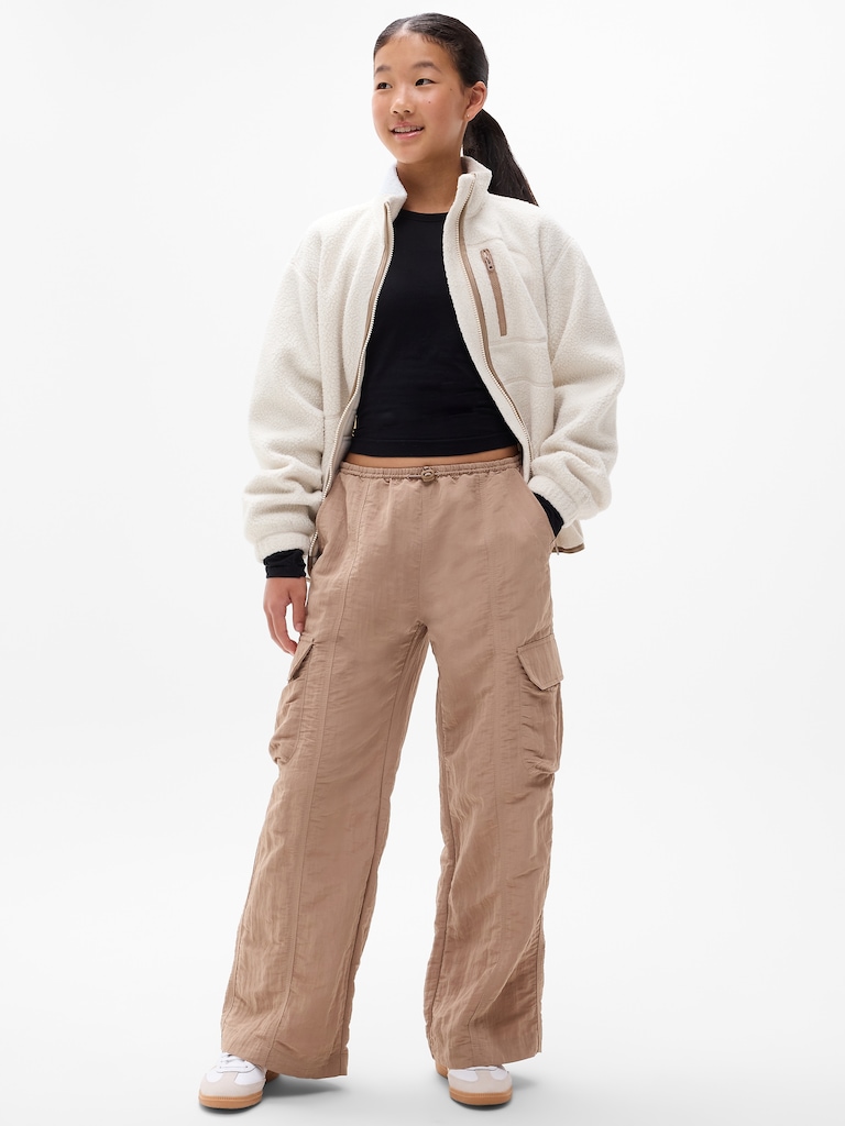 Athleta Girl Woven Cargo Wide Leg Pant
