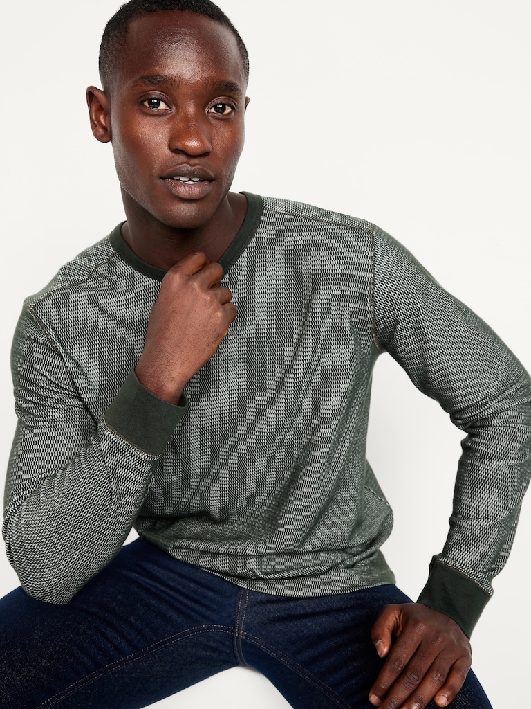 Crew-Neck Waffle T-Shirt