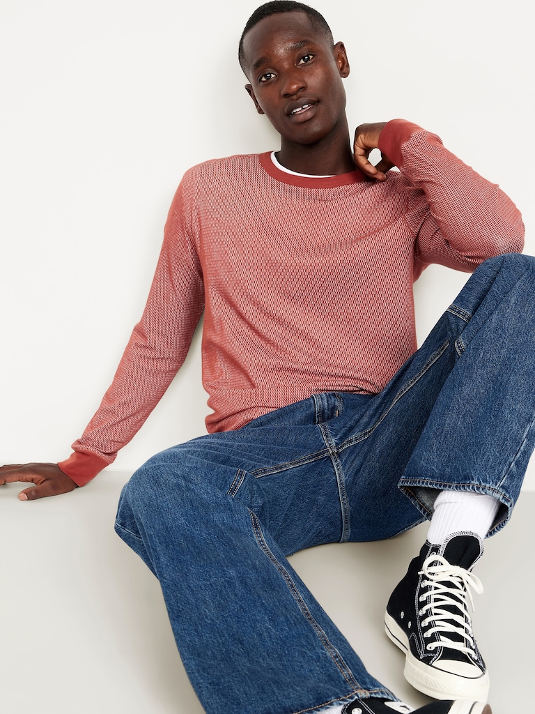 Crew-Neck Waffle T-Shirt