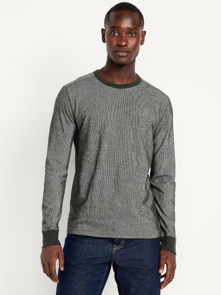 Crew-Neck Waffle T-Shirt