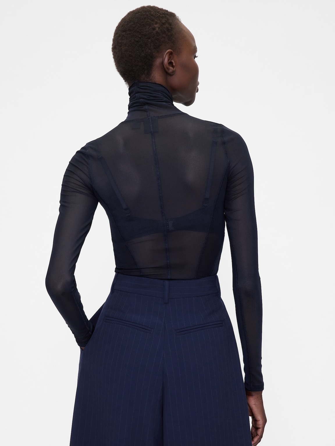 GapStudio Sheer Mesh Turtleneck