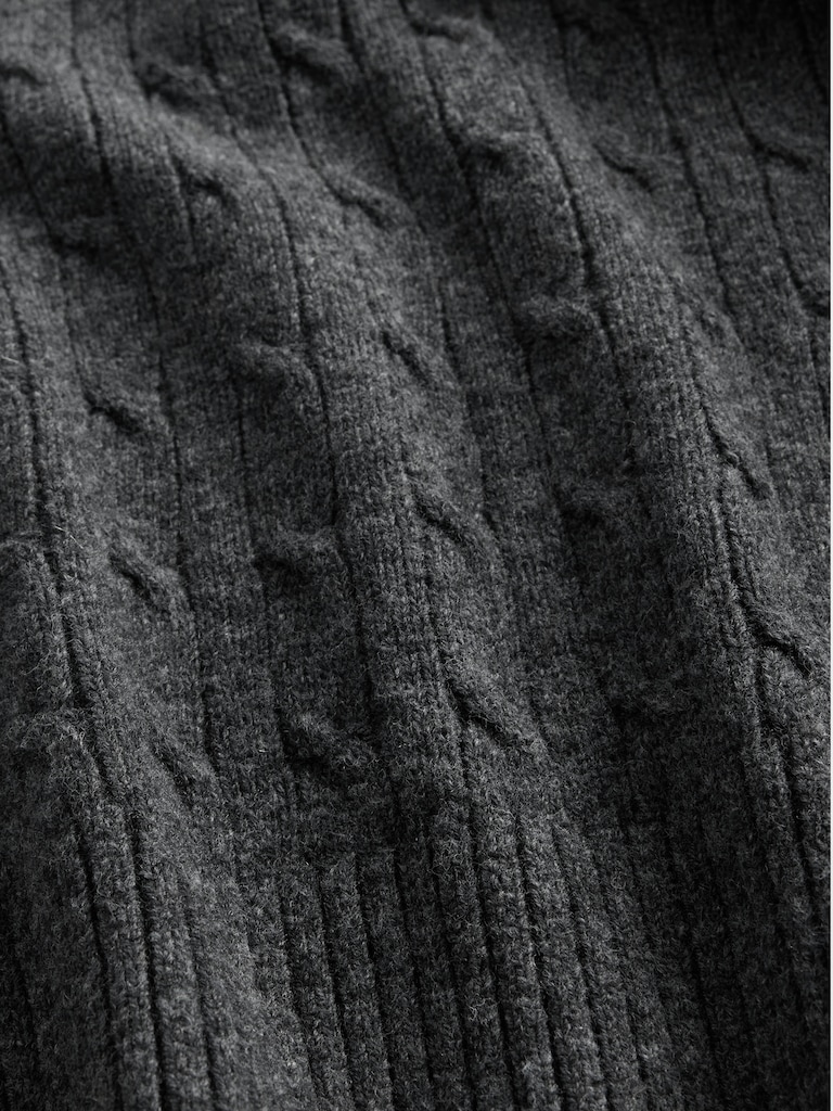 Merino Wool-Blend Cable-Knit Sweater