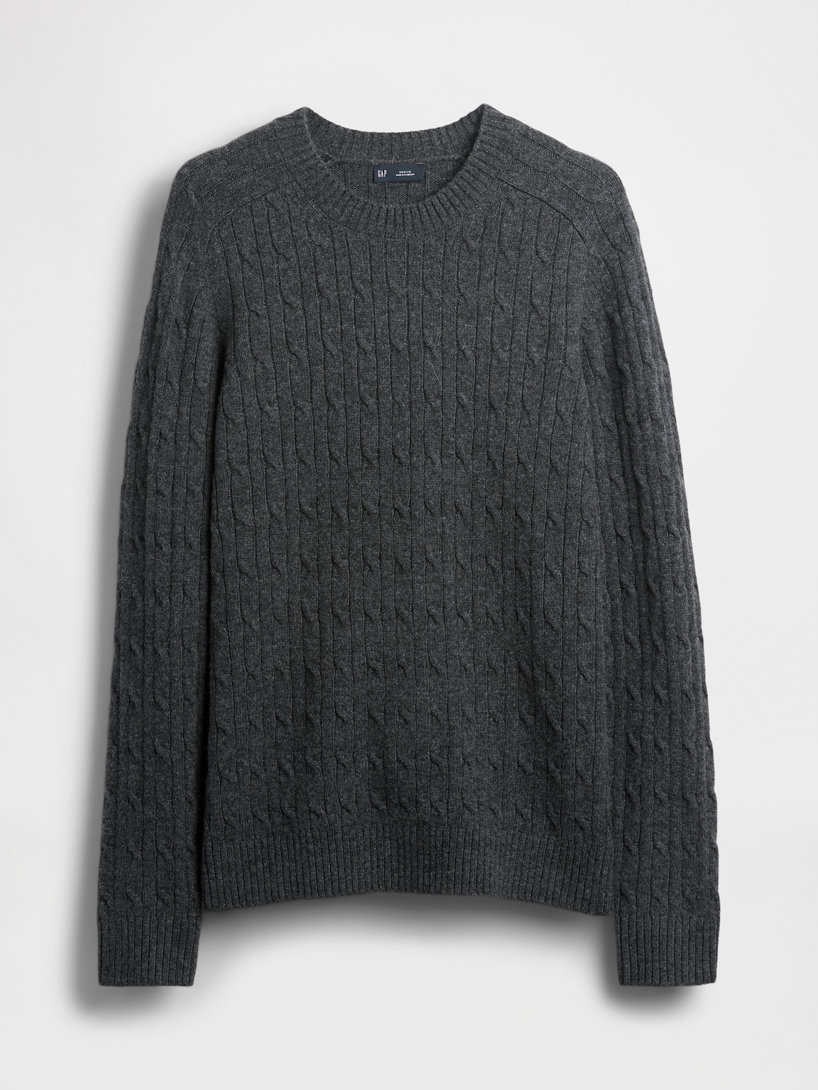 Merino Wool-Blend Cable-Knit Sweater