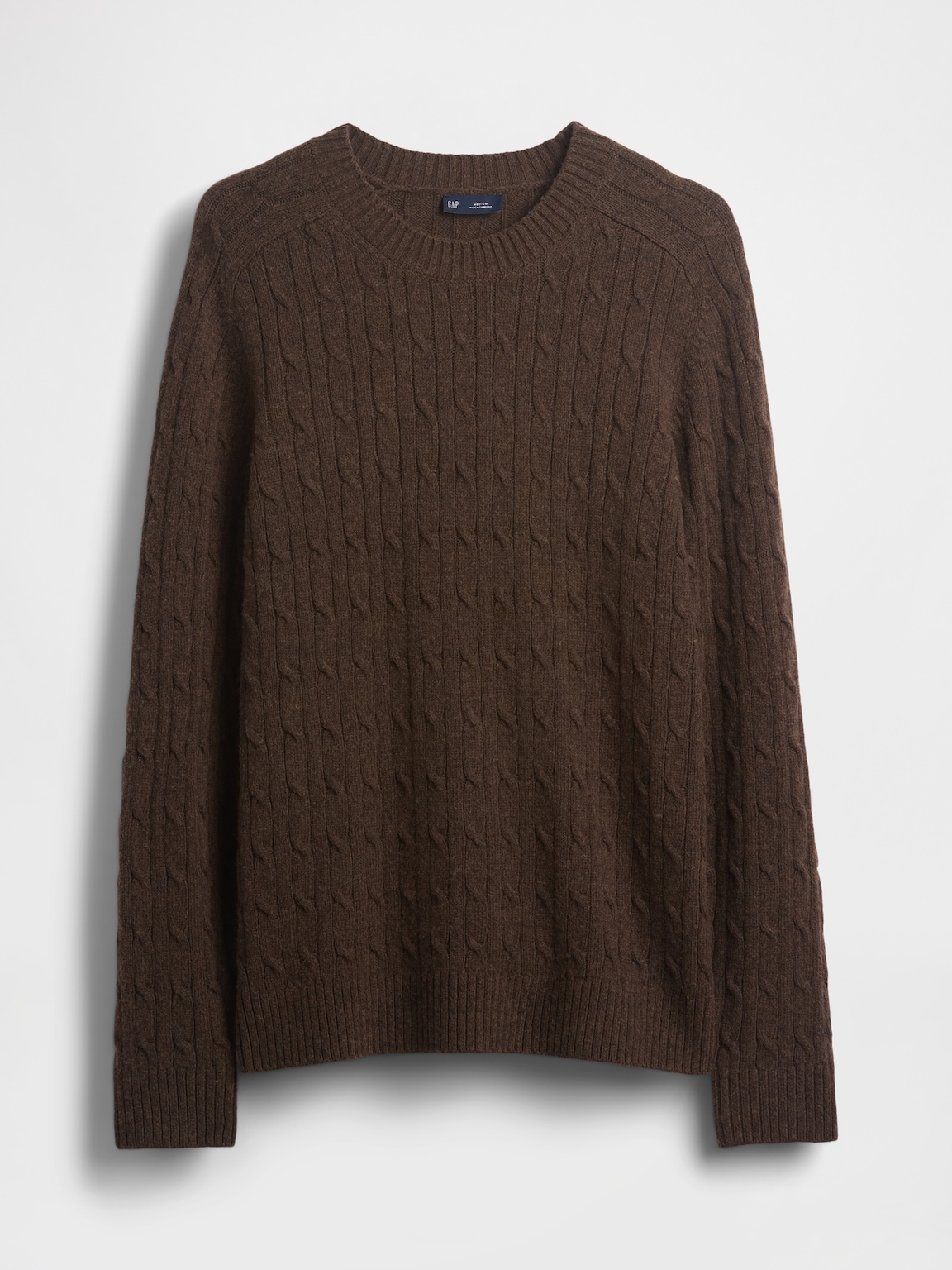 Merino Wool-Blend Cable-Knit Sweater