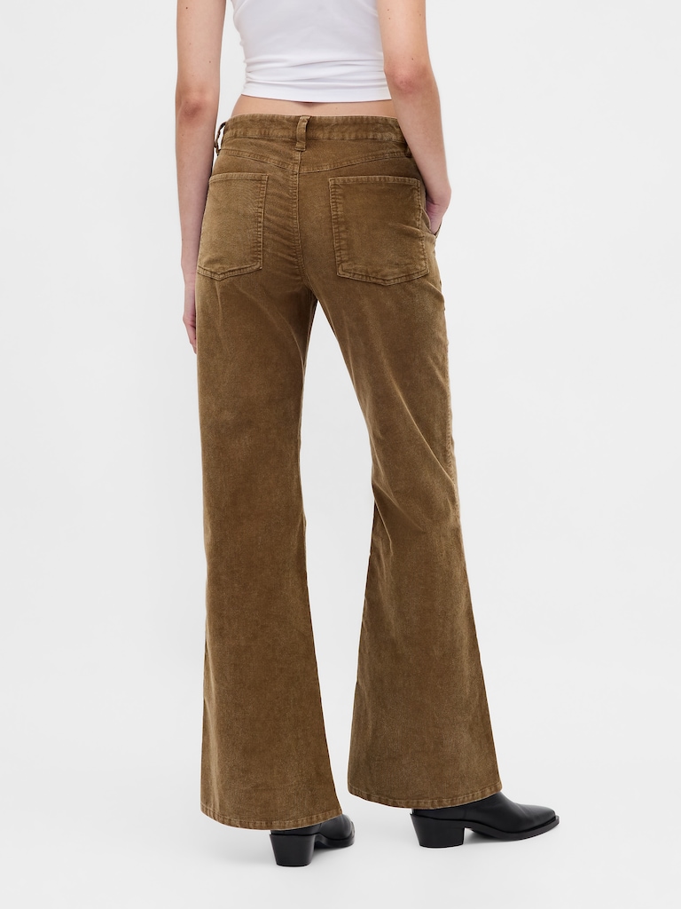 Low Rise Corduroy Flare Pants