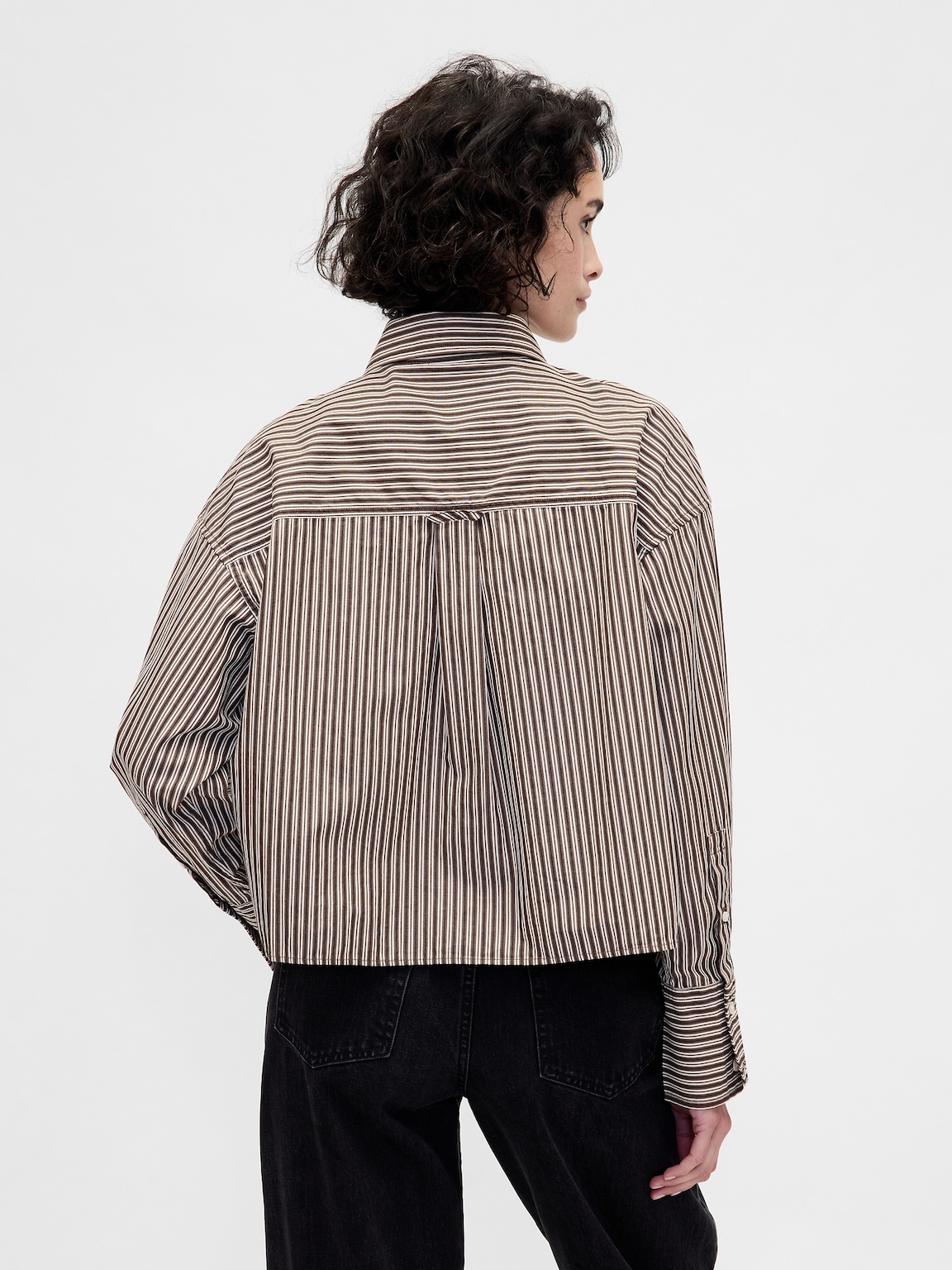 Organic Cotton Straight-Hem Crop Shirt