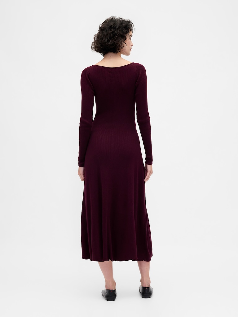 Lightweight CashSoft Rib Maxi Sweater Dress