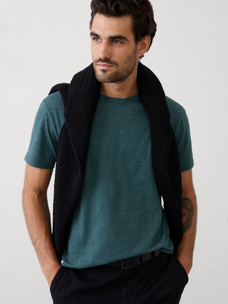 Standard-Fit Premium Wash Crew-Neck T-Shirt