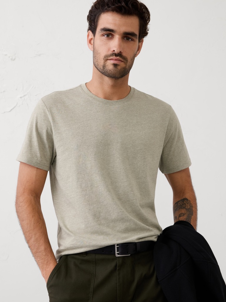 Standard-Fit Premium Wash Crew-Neck T-Shirt
