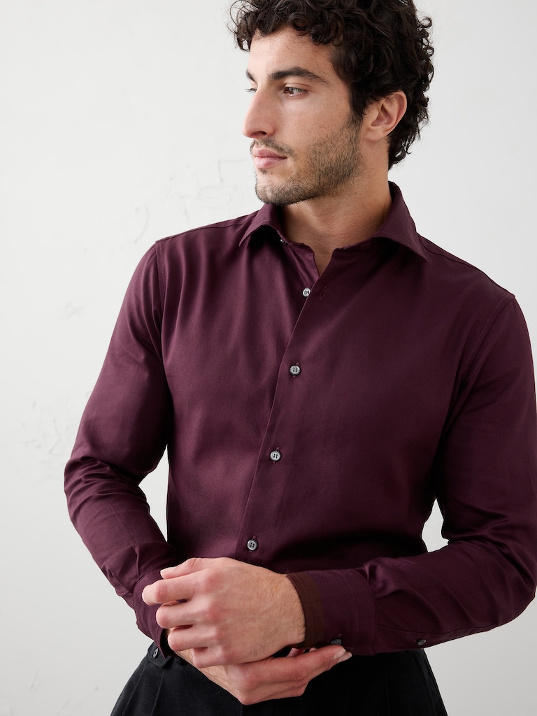 Slim-Fit Dobby Dress Shirt