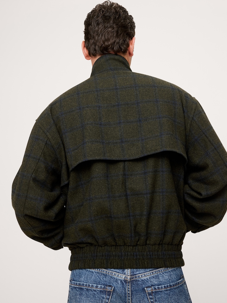 Plaid Flannel Harrington Jacket