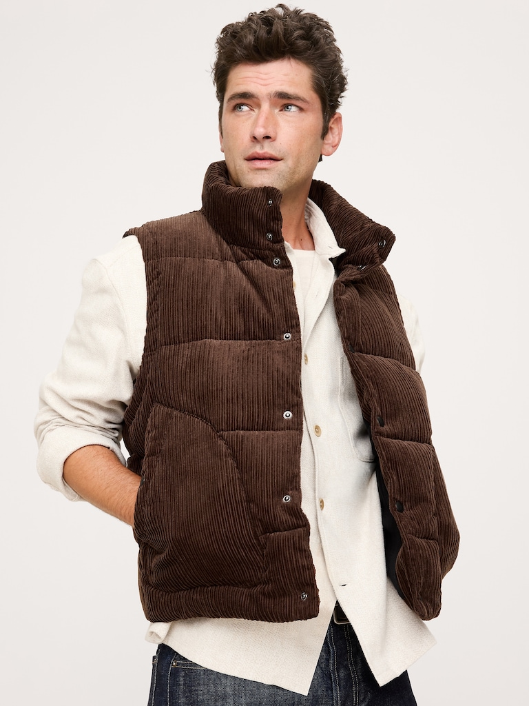 Corduroy Puffer Vest