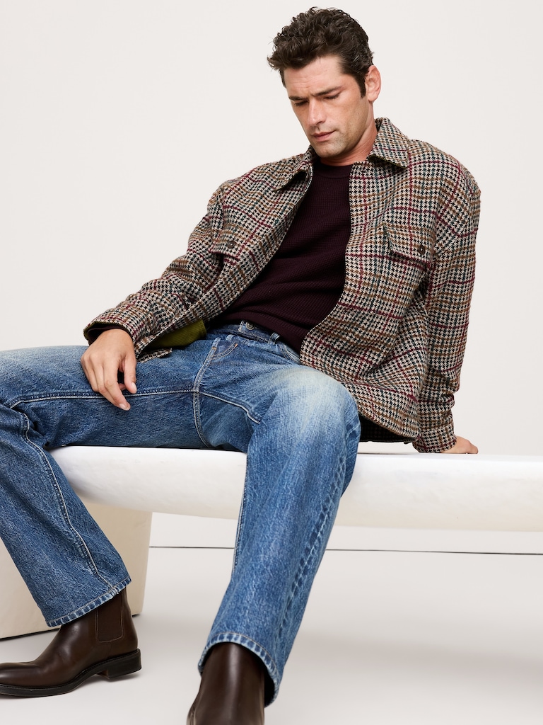 Relaxed-Fit Heavy Overshirt with Wool
