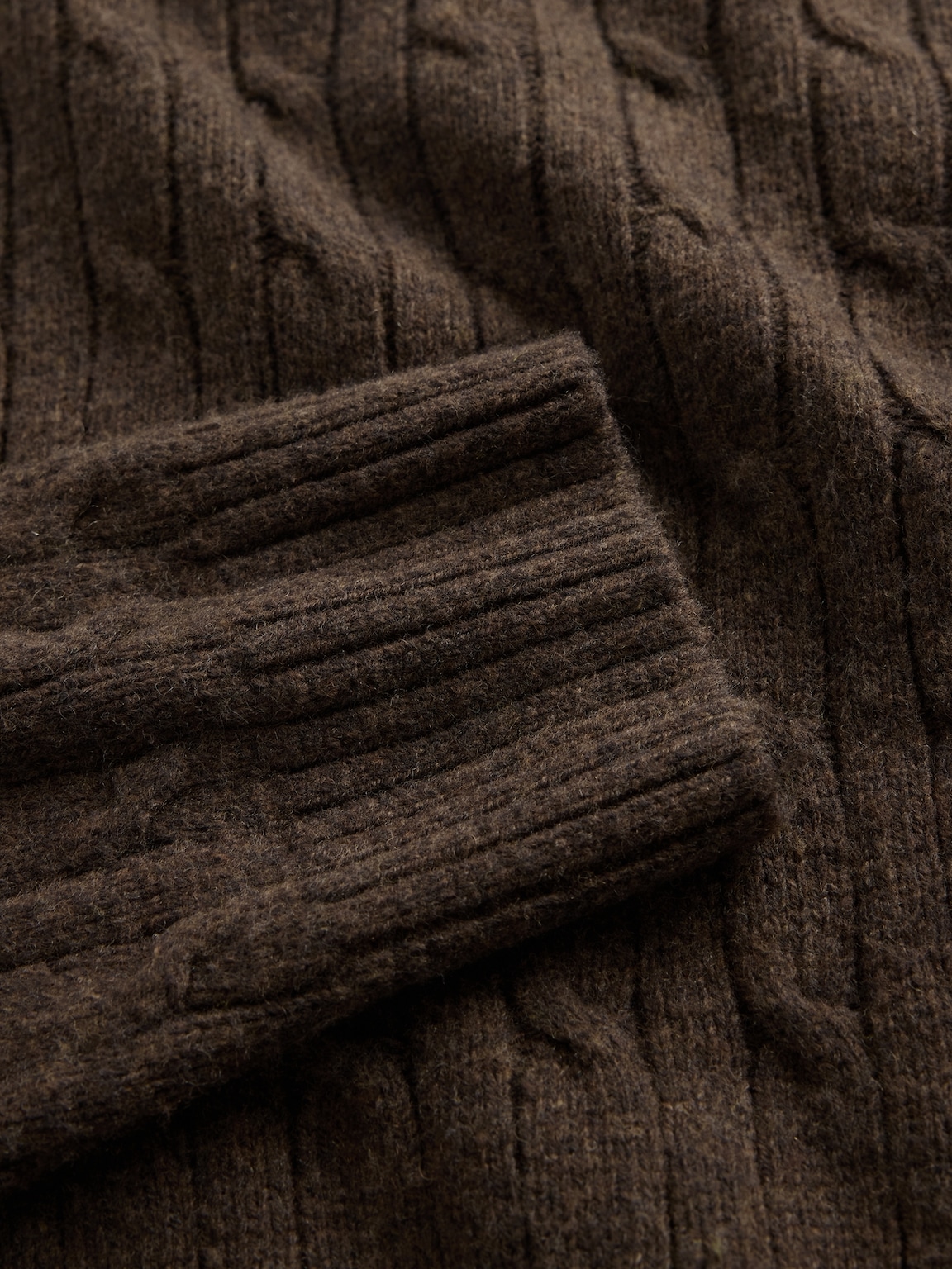 Merino Wool-Blend Cable-Knit Sweater