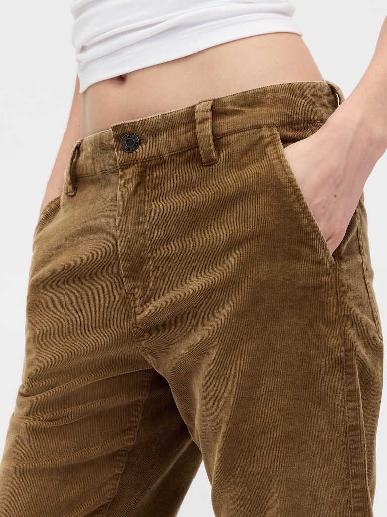 Low Rise Corduroy Flare Pants