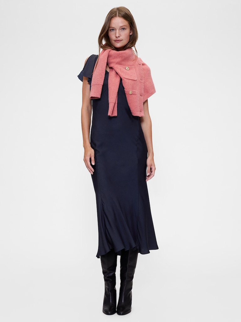 GapStudio Satin Midi Dress