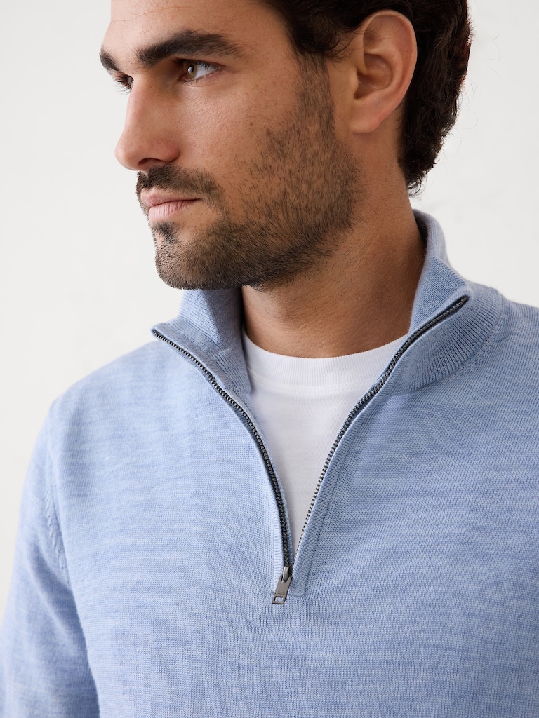 Merino Wool Quarter-Zip Sweater