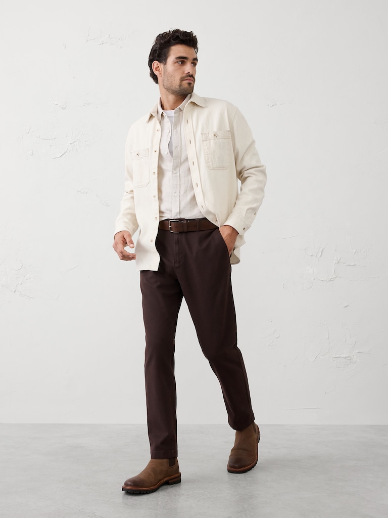 Slim-Fit Linen-Blend Shirt