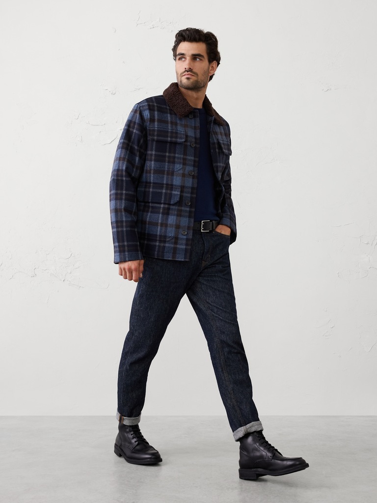Plaid Sherpa Jacket