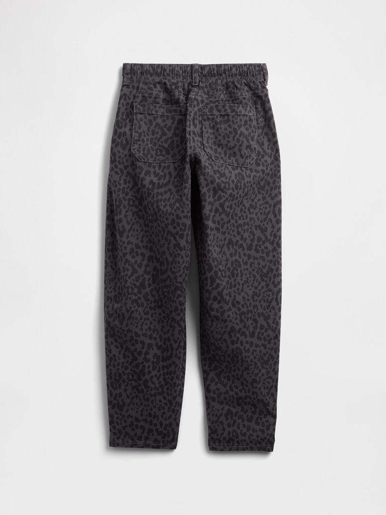 Kids High Rise Pull-On Barrel Jeans