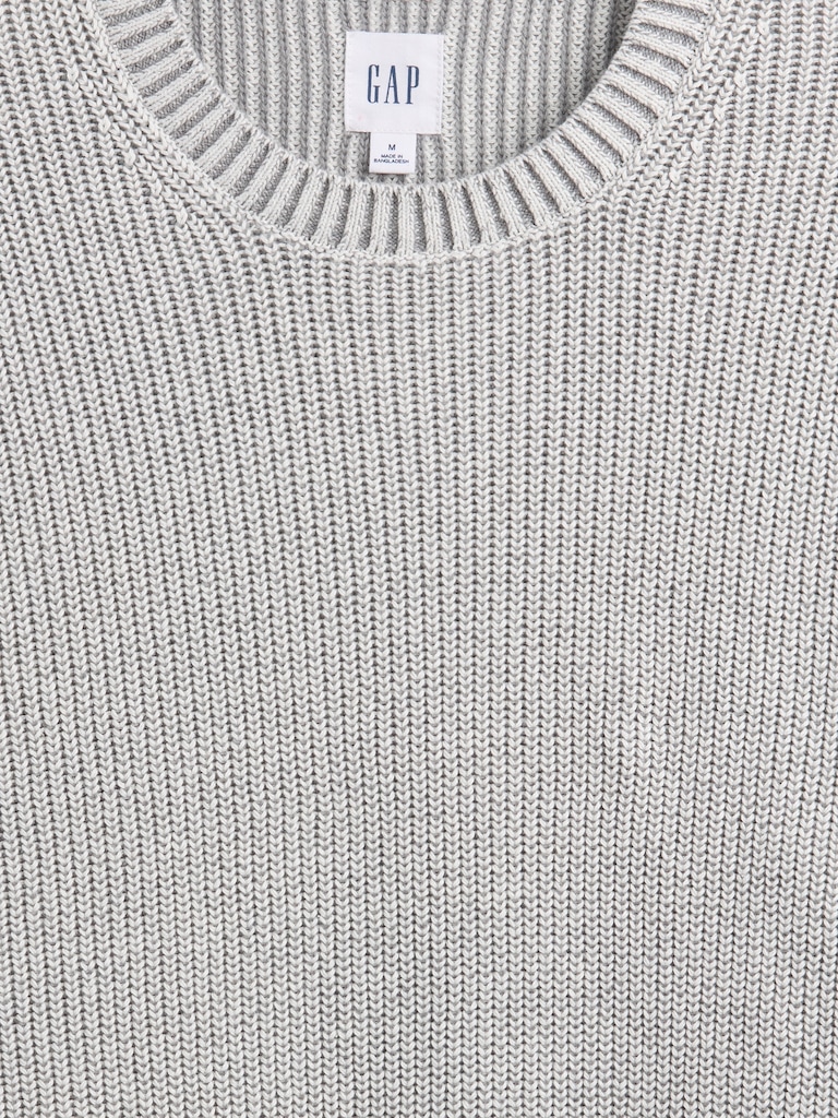 Relaxed Plaited Crewneck Sweater