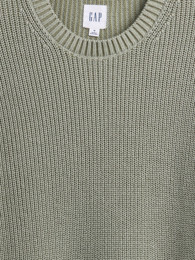 Relaxed Plaited Crewneck Sweater