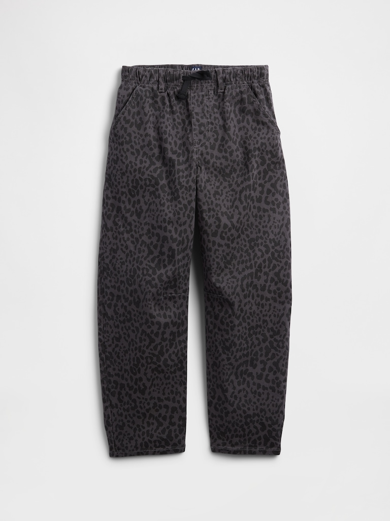Kids High Rise Pull-On Barrel Jeans