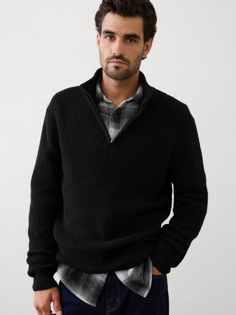 Fisherman Quarter-Zip Sweater