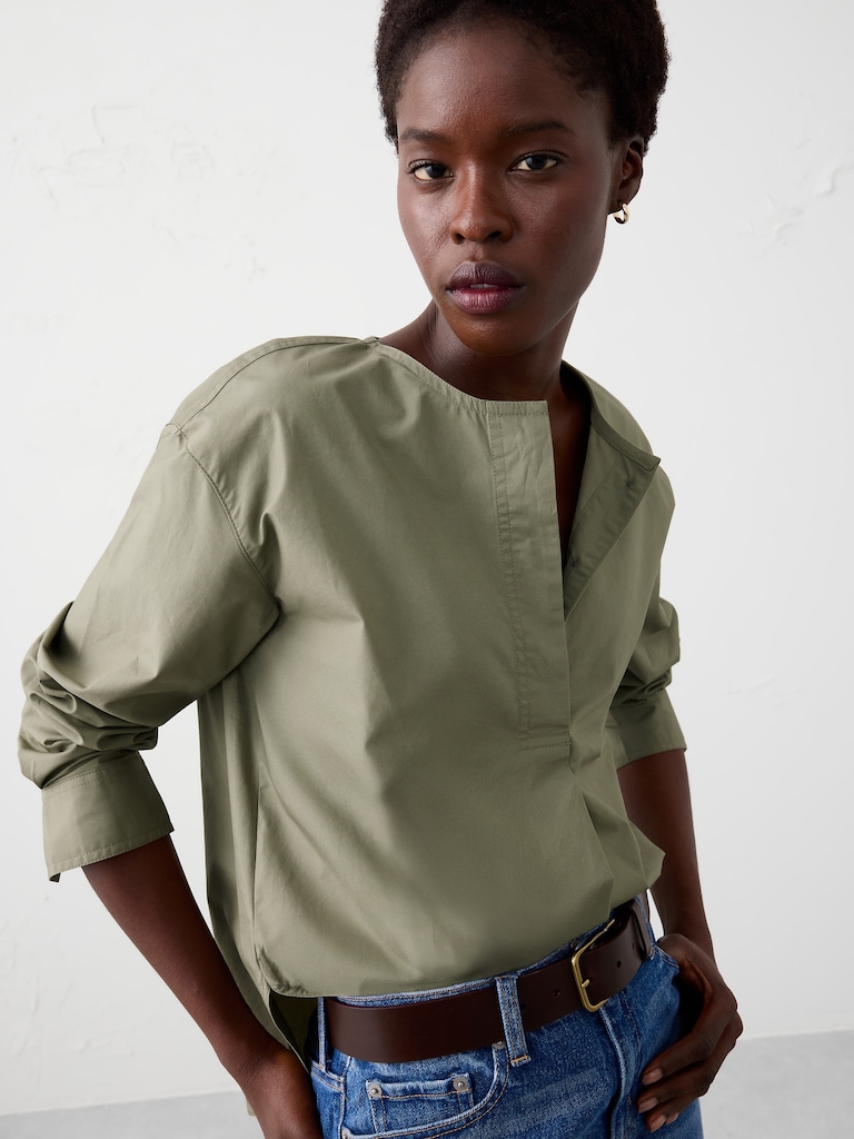 Placket Popover Shirt